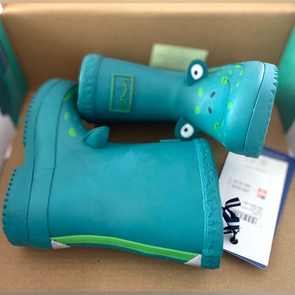 🐸Joules Kids Welly Rain Boots - 🦀 Last 3 in Adorable Styles: Frog Crab Ladybug!🐞 - Picture 6 of 16